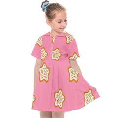 Cookies Pattern Pink Kids  Sailor Dress by Littlebird