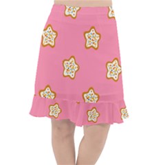 Cookies Pattern Pink Fishtail Chiffon Skirt by Littlebird