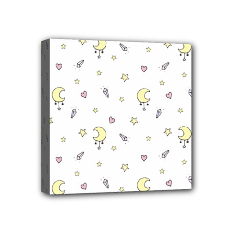 Magic Pattern  Mini Canvas 4  X 4  (stretched) by Littlebird