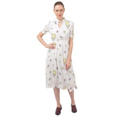 Magic Pattern  Keyhole Neckline Chiffon Dress by Littlebird