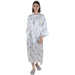 Magic Pattern  Maxi Satin Kimono