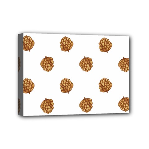 Pine Cones White Mini Canvas 7  X 5  (stretched)