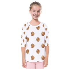 Pine Cones White Kids  Quarter Sleeve Raglan Tee