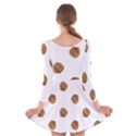 Pine cones White Long Sleeve Velvet Skater Dress View2