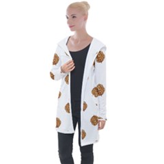 Pine Cones White Longline Hooded Cardigan by Littlebird