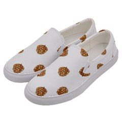 Pine Cones White Men s Canvas Slip Ons by Littlebird