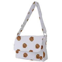 Pine Cones White Full Print Messenger Bag (s) by Littlebird