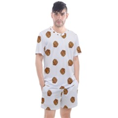 Pine Cones White Men s Mesh Tee And Shorts Set