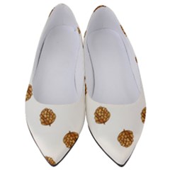 Pine Cones White Women s Low Heels