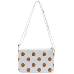 Pine Cones White Double Gusset Crossbody Bag by Littlebird