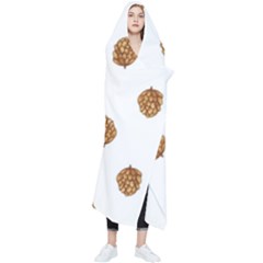 Pine Cones White Wearable Blanket by Littlebird