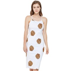 Pine Cones White Bodycon Cross Back Summer Dress by Littlebird