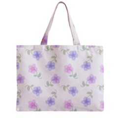 Flowers Pattern Zipper Mini Tote Bag