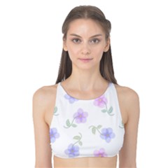 Flowers Pattern Tank Bikini Top by Littlebird