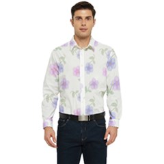 Flowers Pattern Men s Long Sleeve  Shirt