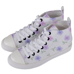 Flowers Pattern Women s Mid-top Canvas Sneakers