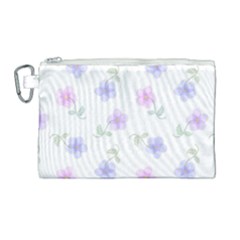 Flowers Pattern Canvas Cosmetic Bag (large) by Littlebird