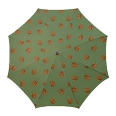 Pine Cones Green Golf Umbrellas by Littlebird