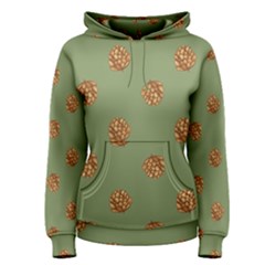 Pine Cones Green Women s Pullover Hoodie by Littlebird