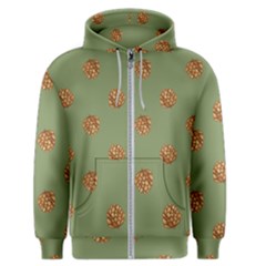 Pine Cones Green Men s Zipper Hoodie by Littlebird