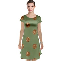 Pine Cones Green Cap Sleeve Nightdress