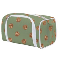 Pine Cones Green Toiletries Pouch by Littlebird