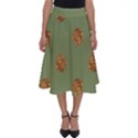 Pine cones green Perfect Length Midi Skirt View1