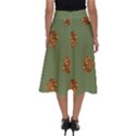 Pine cones green Perfect Length Midi Skirt View2