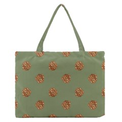 Pine Cones Green Zipper Medium Tote Bag by Littlebird