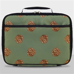 Pine Cones Green Full Print Lunch Bag