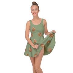 Pine Cones Green Inside Out Casual Dress