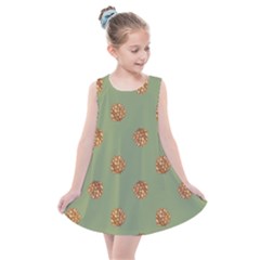 Pine Cones Green Kids  Summer Dress