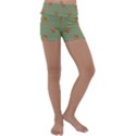 Pine cones green Kids  Lightweight Velour Yoga Shorts View1