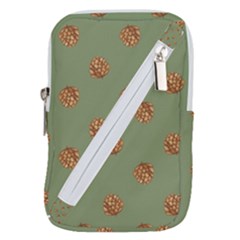 Pine Cones Green Belt Pouch Bag (small) by Littlebird