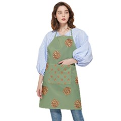 Pine Cones Green Pocket Apron by Littlebird