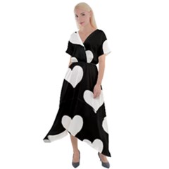 S1e1sue2 S1e1mercedes Cross Front Sharkbite Hem Maxi Dress by SomethingForEveryone