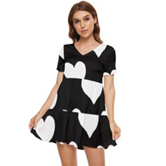 S1e1sue2 S1e1mercedes Tiered Short Sleeve Mini Dress by SomethingForEveryone