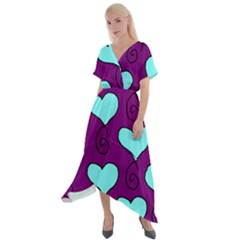 S9 Cross Front Sharkbite Hem Maxi Dress by SomethingForEveryone