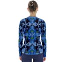 Rare Excotic Blue Flowers In The Forest Of Calm And Peace V-Neck Long Sleeve Top View2