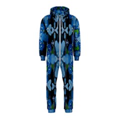 Rare Excotic Blue Flowers In The Forest Of Calm And Peace Hooded Jumpsuit (kids)