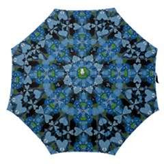 Rare Excotic Blue Flowers In The Forest Of Calm And Peace Straight Umbrellas by pepitasart