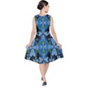 Rare Excotic Blue Flowers In The Forest Of Calm And Peace V-Neck Midi Sleeveless Dress  View2