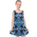 Rare Excotic Blue Flowers In The Forest Of Calm And Peace Kids  Cross Back Dress View1