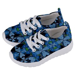 Rare Excotic Blue Flowers In The Forest Of Calm And Peace Kids  Lightweight Sports Shoes by pepitasart