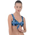 Rare Excotic Blue Flowers In The Forest Of Calm And Peace Front Tie Bikini Top View1