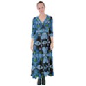 Rare Excotic Blue Flowers In The Forest Of Calm And Peace Button Up Maxi Dress View1