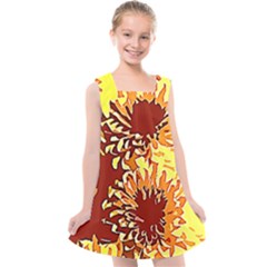 Sunflowers Kids  Cross Back Dress by 3cl3ctix