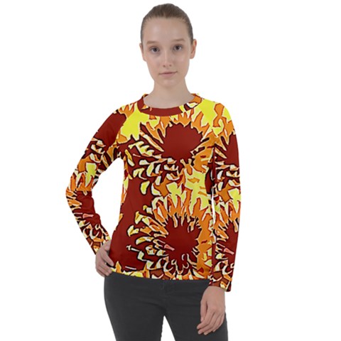 Sunflowers Women s Long Sleeve Raglan Tee by 3cl3ctix