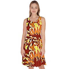 Sunflowers Knee Length Skater Dress With Pockets by 3cl3ctix