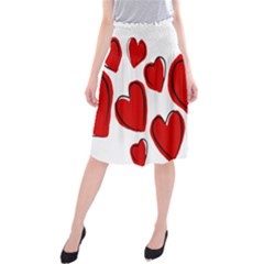 Scribbled Love Midi Beach Skirt by SomethingForEveryone